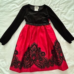 Elegant Black and Red Kids Dress
